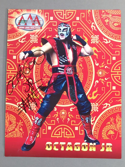 AAA オクタゴン・ジュニア 直筆サイン入りポートレート(A-1)