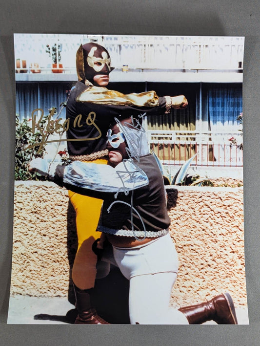 Prazo de Oro & 2 hand signed autographs  large format photo  (A-1)