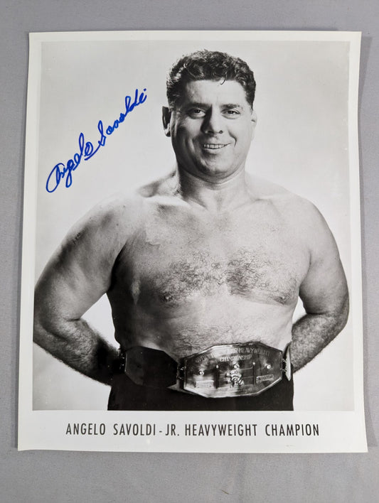 アンジェロ・サボルディ 直筆サイン入り 白黒ポートレート