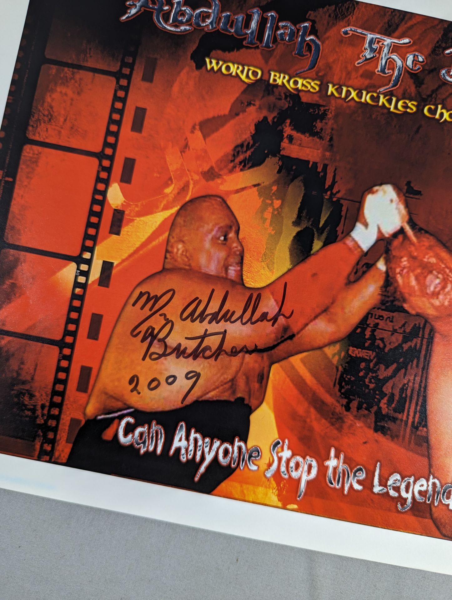 アブドーラ・ザ・ブッチャー 直筆サイン入りポートレート(A-5) – 闘道館