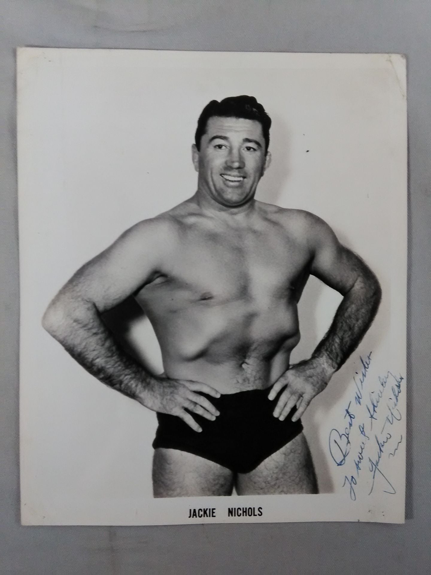 Jackie Nichols hand signed autograph Black and White Pro-Photo (1)