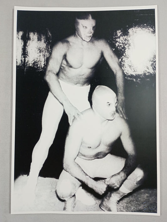 ミル･マスカラス&エル･サント 白黒大判写真(A-1)