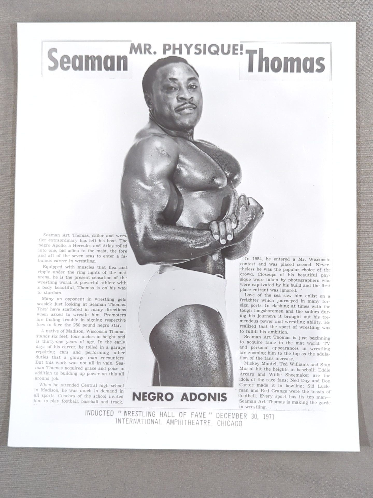 アート・トーマス 白黒ポートレート①