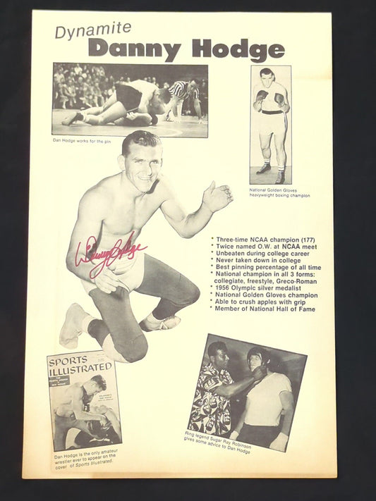 Danny Hodge  hand signed autograph Pro-Photo 