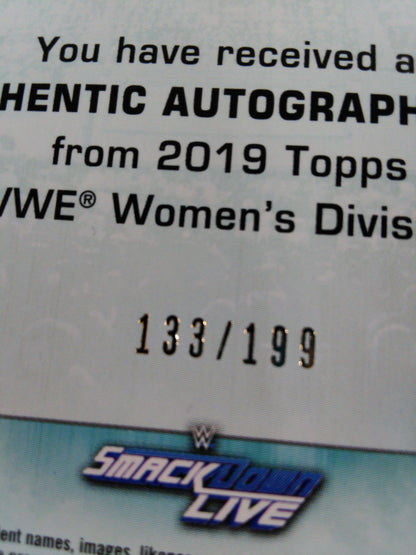 2019 WWE topps ソーニャ・デビル 公式サインカード