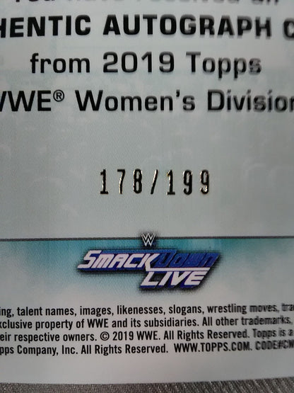 2019 WWE topps ソーニャ・デビル 公式サインカード