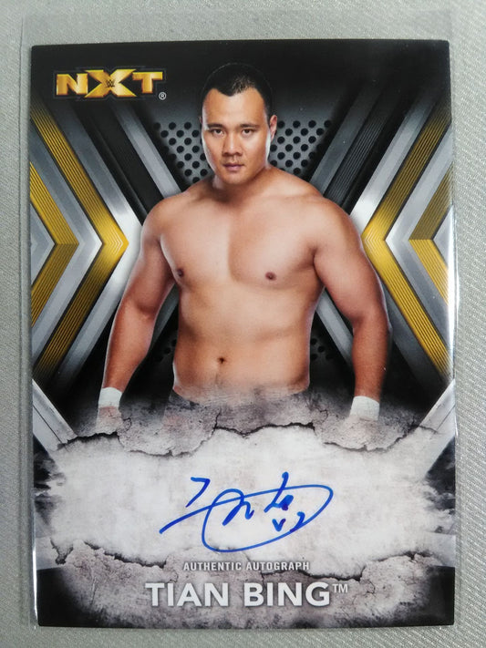 2017 WWE topps ティアン・ビン 公式サインカード