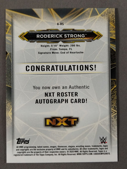 2020 NXT Topps ロデリック・ストロング 公式サインカード