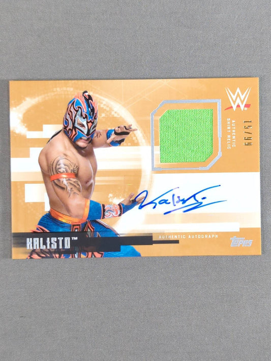 2017 WWE topps カリスト 公式サイン&レリックカード