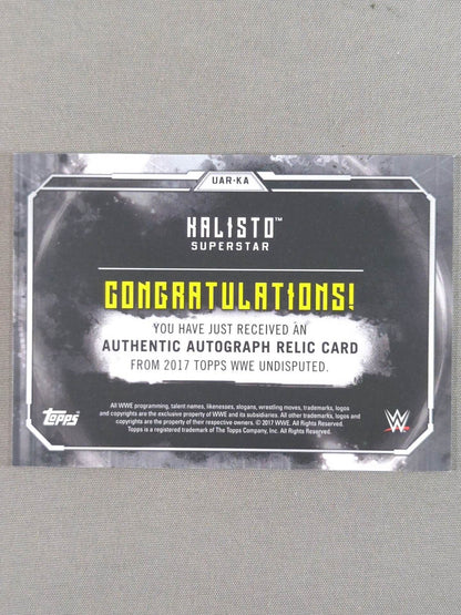 2017 WWE topps カリスト 公式サイン&レリックカード