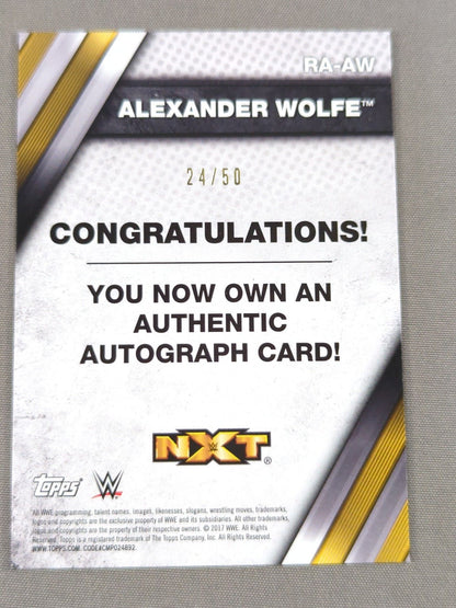 2017 Topps NXT アレクサンダー・ウルフ 公式サインカード