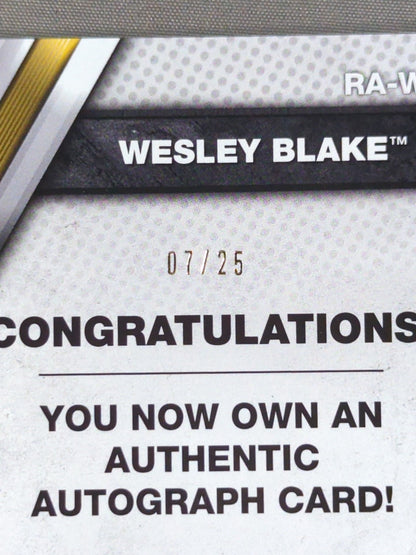 2017 topps NXT ウェスリー・ブレイク 公式サインカード