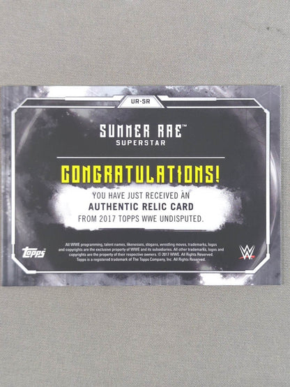 2017 WWE topps サマー・レイ 公式レリックカード(コスチューム)