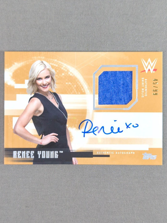 2017 WWE topps ルネ・ヤング 公式サイン&レリックカード