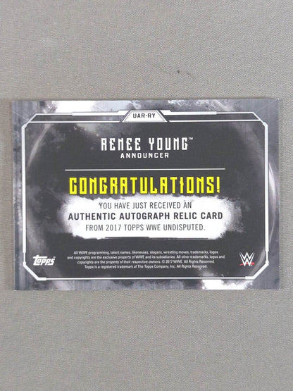 2017 WWE topps ルネ・ヤング 公式サイン&レリックカード