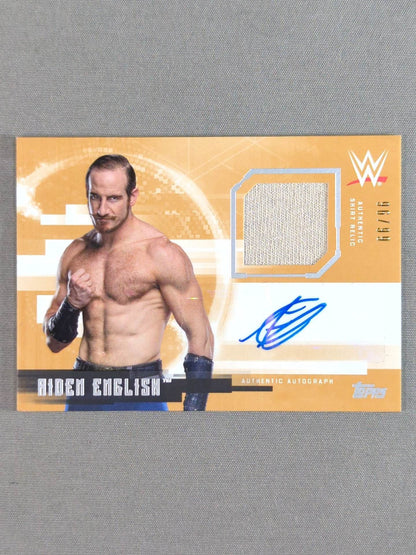 2017 WWE topps エイデン・イングリッシュ 公式サイン&レリックカード