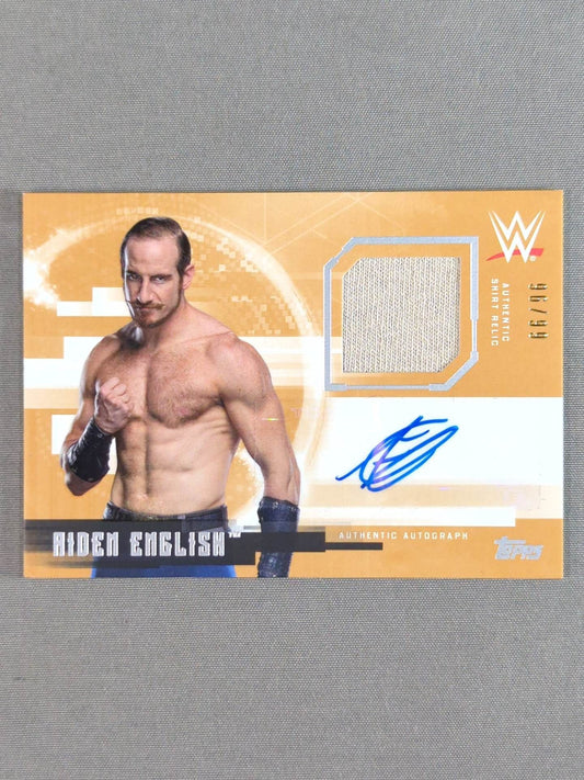 2017 WWE topps エイデン・イングリッシュ 公式サイン&レリックカード
