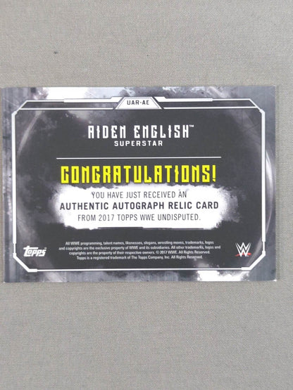 2017 WWE topps エイデン・イングリッシュ 公式サイン&レリックカード