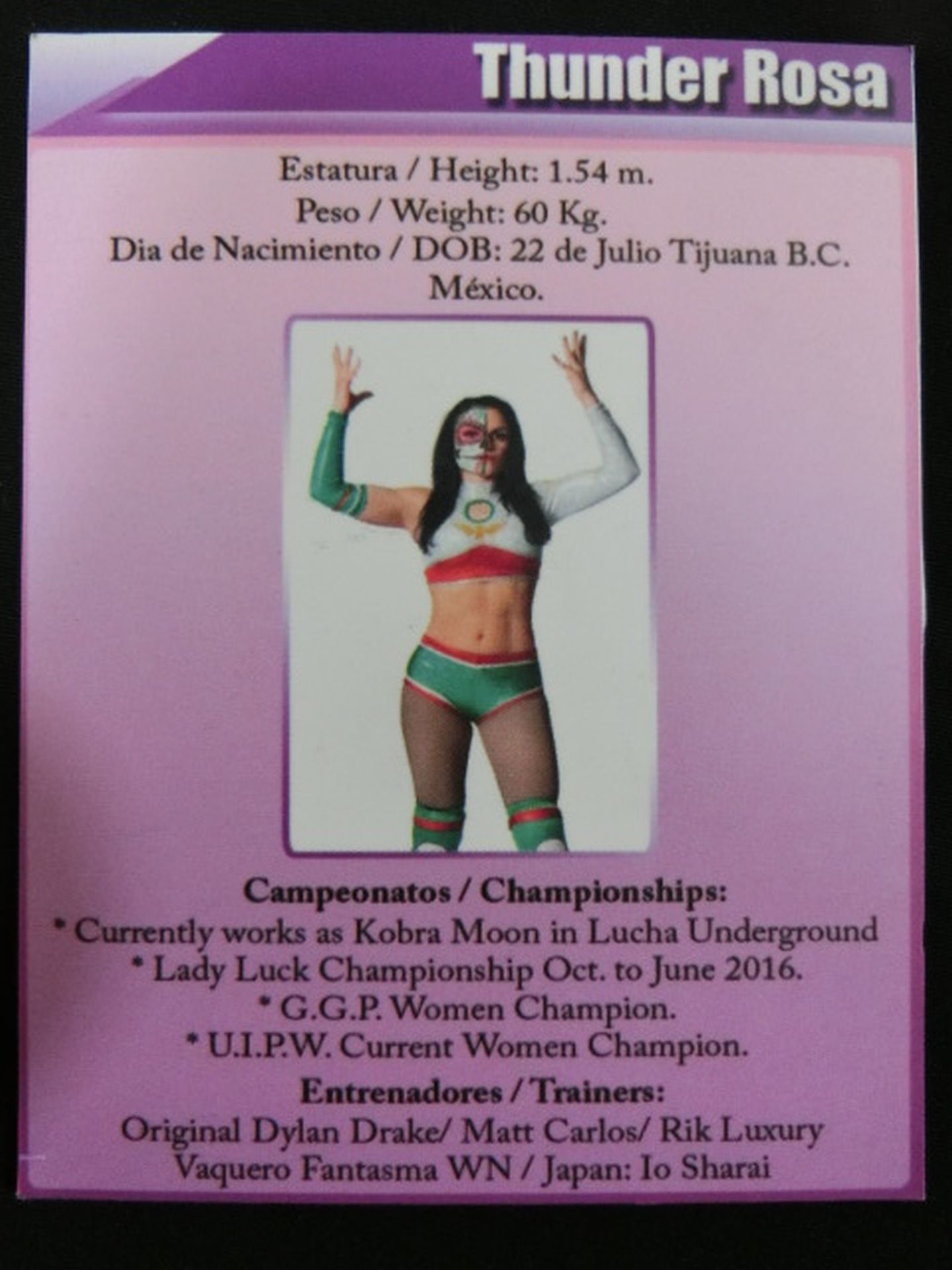 Thunder Rosa Private Autographed Card (1)
