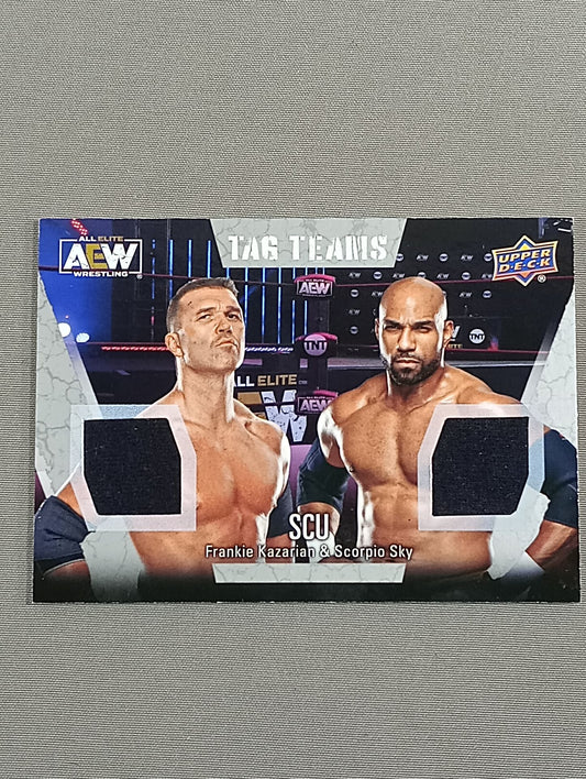 2021 AEW UPPER DECK SCU フランキー・カザリアン＆スコーピオ・スカイ 公式レリックカード(コスチューム)