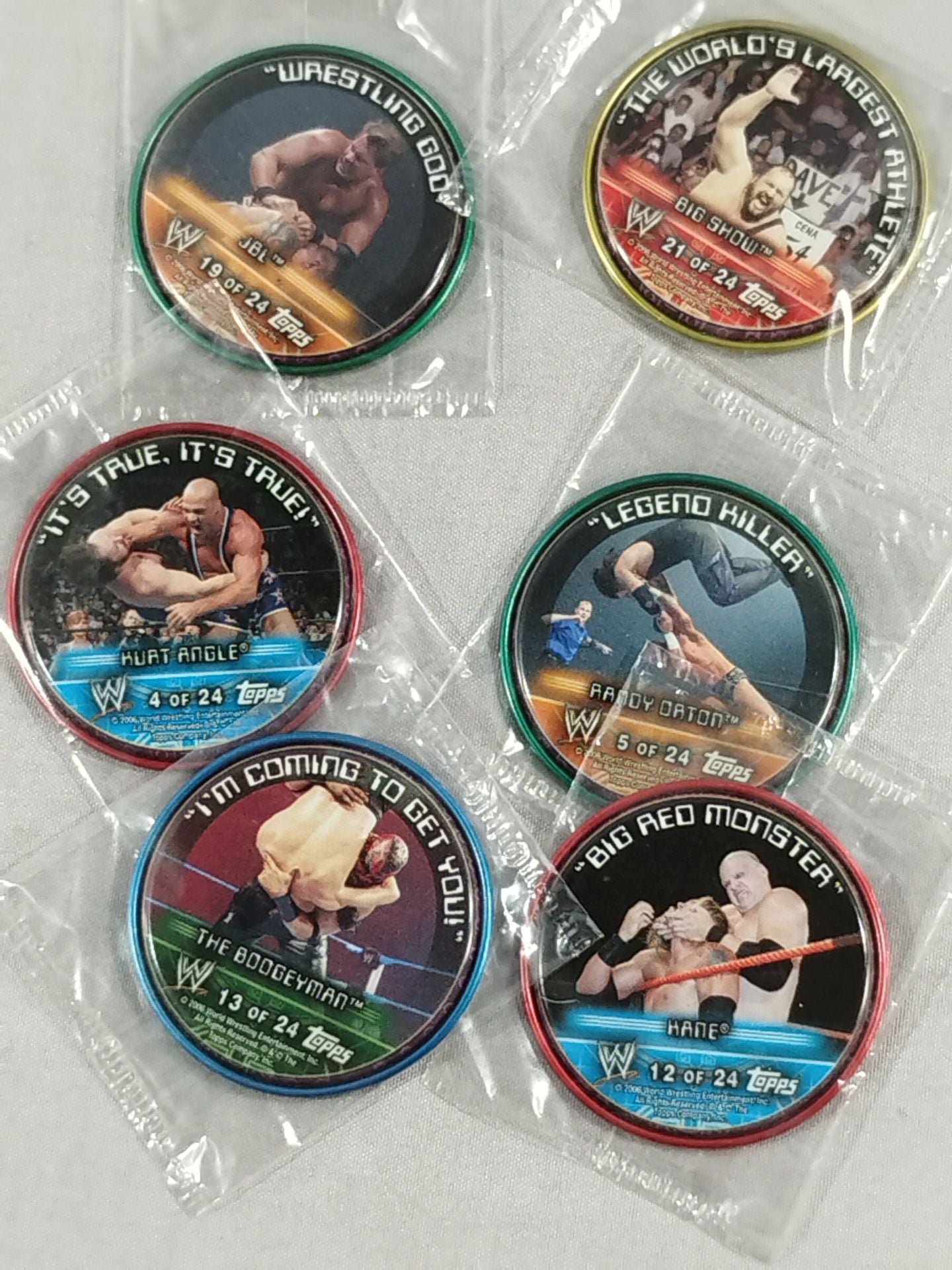 WWE Milk Cap Set of 6