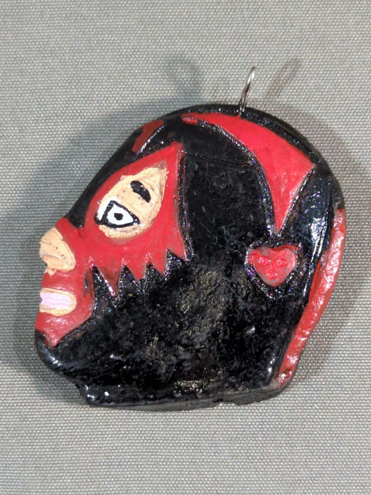 ミル･マスカラス メキシコ製チャーム(黒×赤)