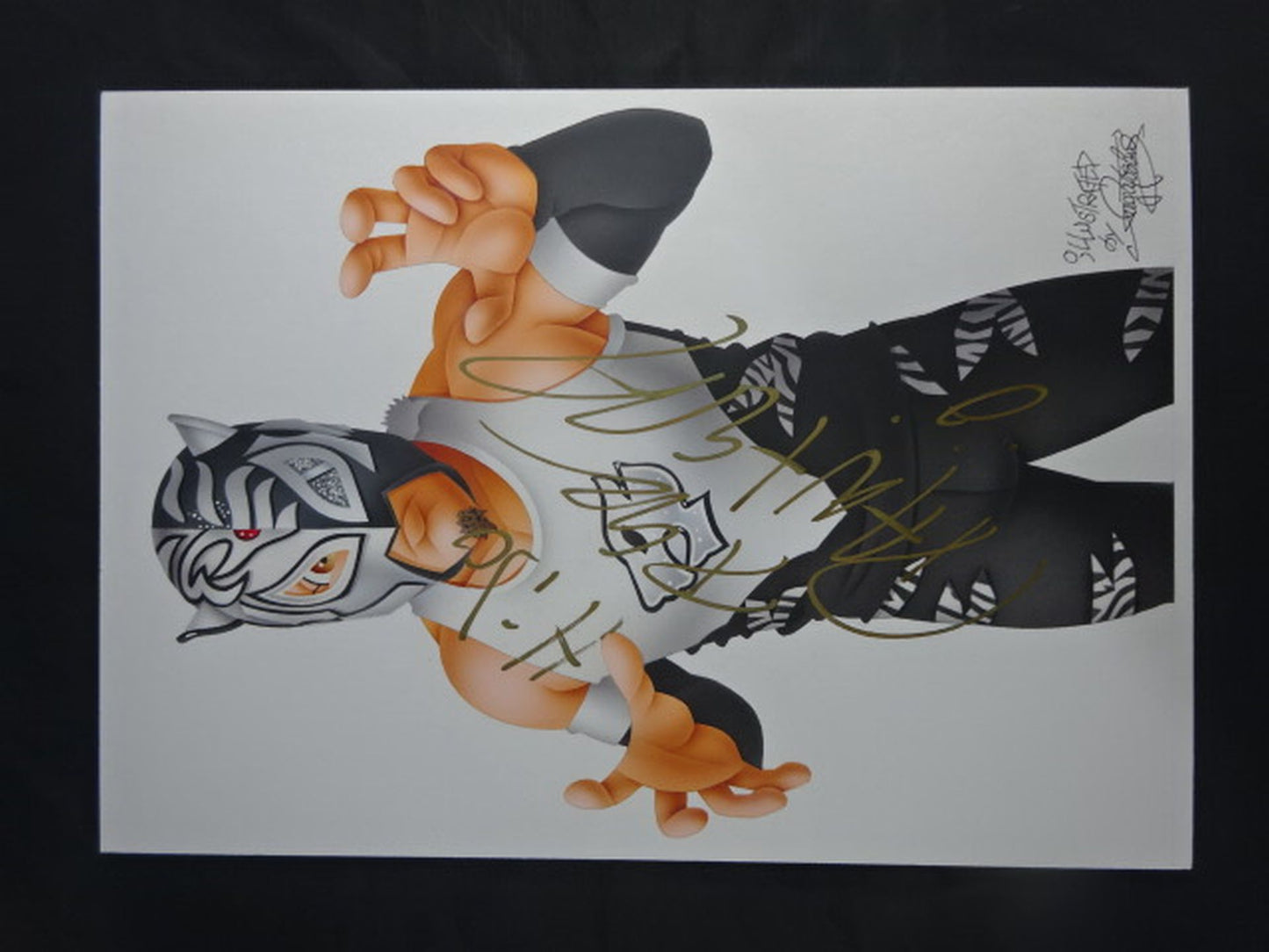 ★ Nagatoshi Sakai Original painting ★ "Black Panther Mask II" El Hijo del Pantera 