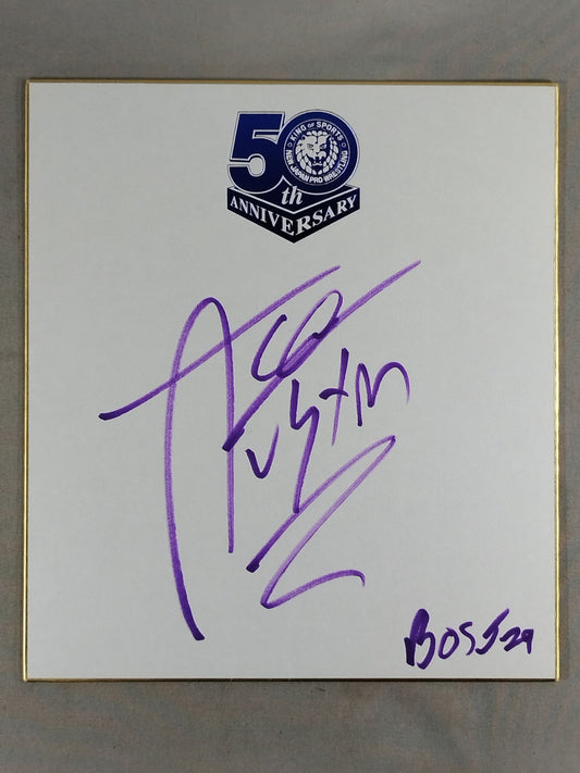 Ace Austin (New Japan Pro Wrestling  50th Anniversary Shikishi ( Autograph board ) )