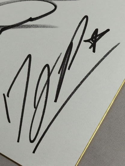 Francisco Akira & TJP (New Japan Pro Wrestling 50th Anniversary) Shikishi ( Autograph board ) )