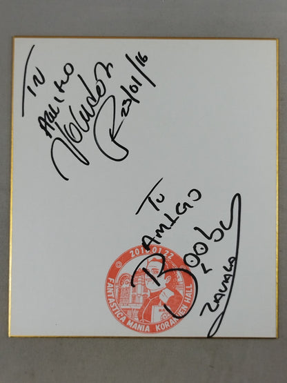 Volador  Jr. & Bobby Si (FANTASTICA MANIA) Shikishi ( Autograph board ) )