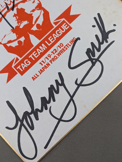 Dory Funk Jr.  and Johnny Smith (94 Real World Tag League ) Shikishi ( Autograph board ) )