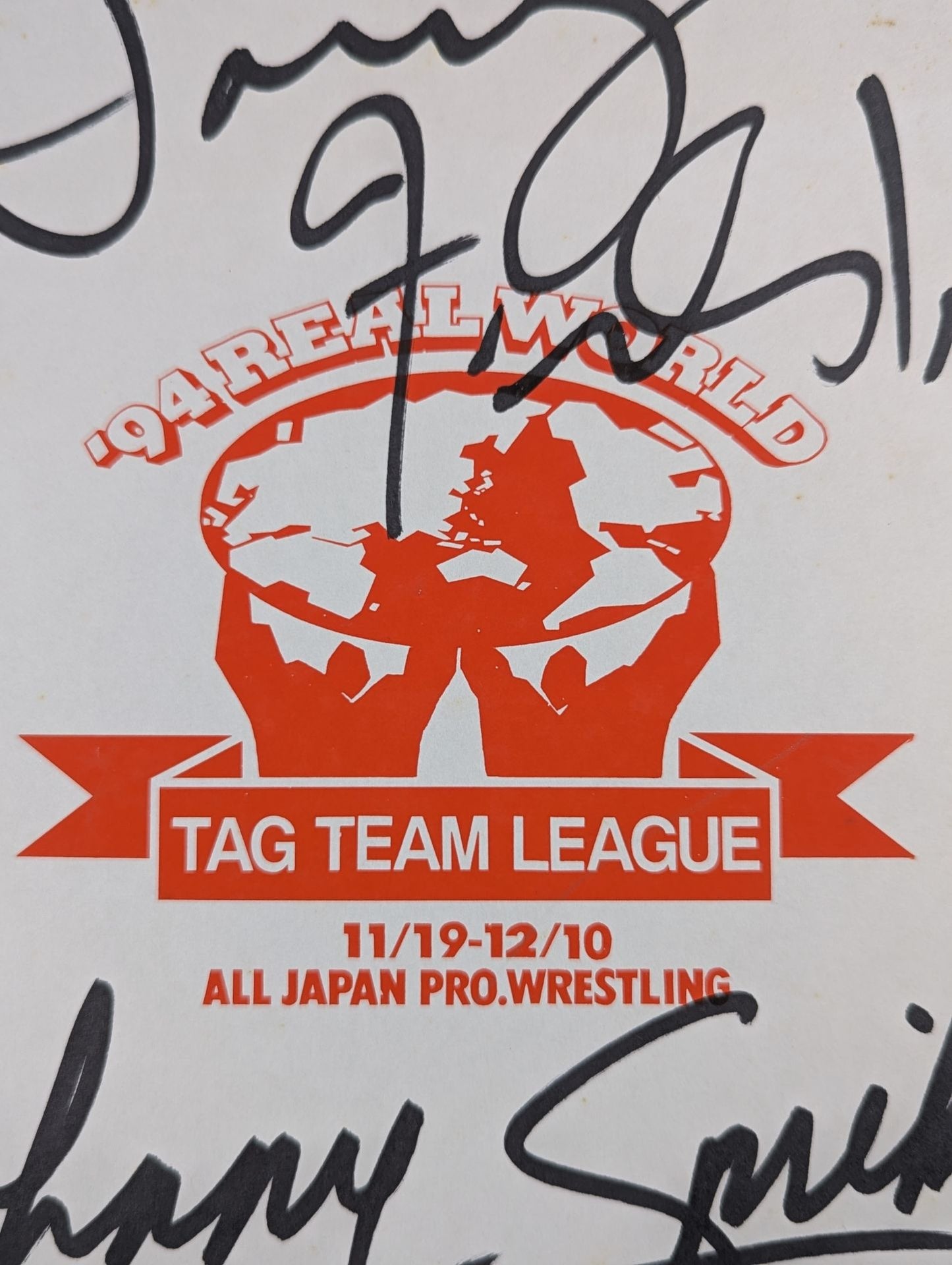 Dory Funk Jr.  and Johnny Smith (94 Real World Tag League ) Shikishi ( Autograph board ) )