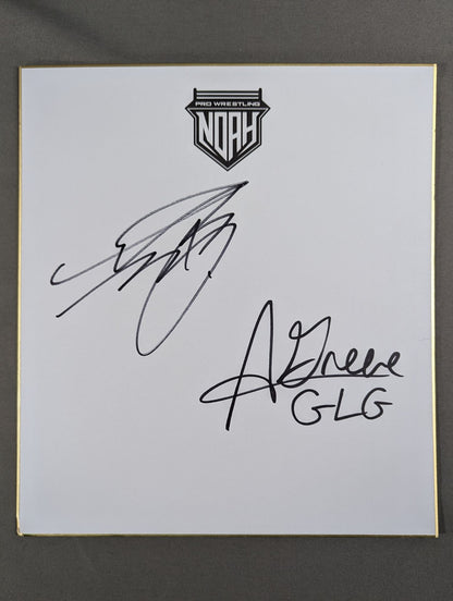 ★GLG★ Jack Morris & Anthony Green (NOAH exclusive Shikishi ( Autograph board ) )