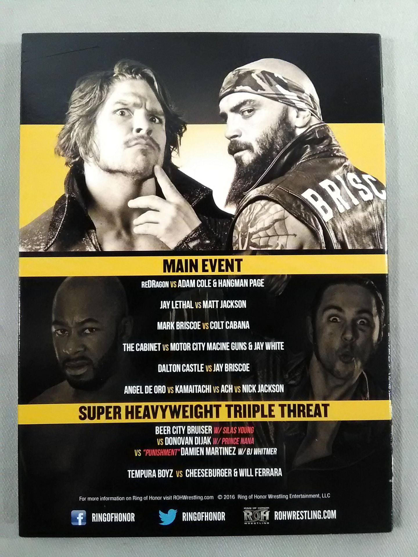 ROH GLORY BY HONOR XV OCTOBER 14TH 2016