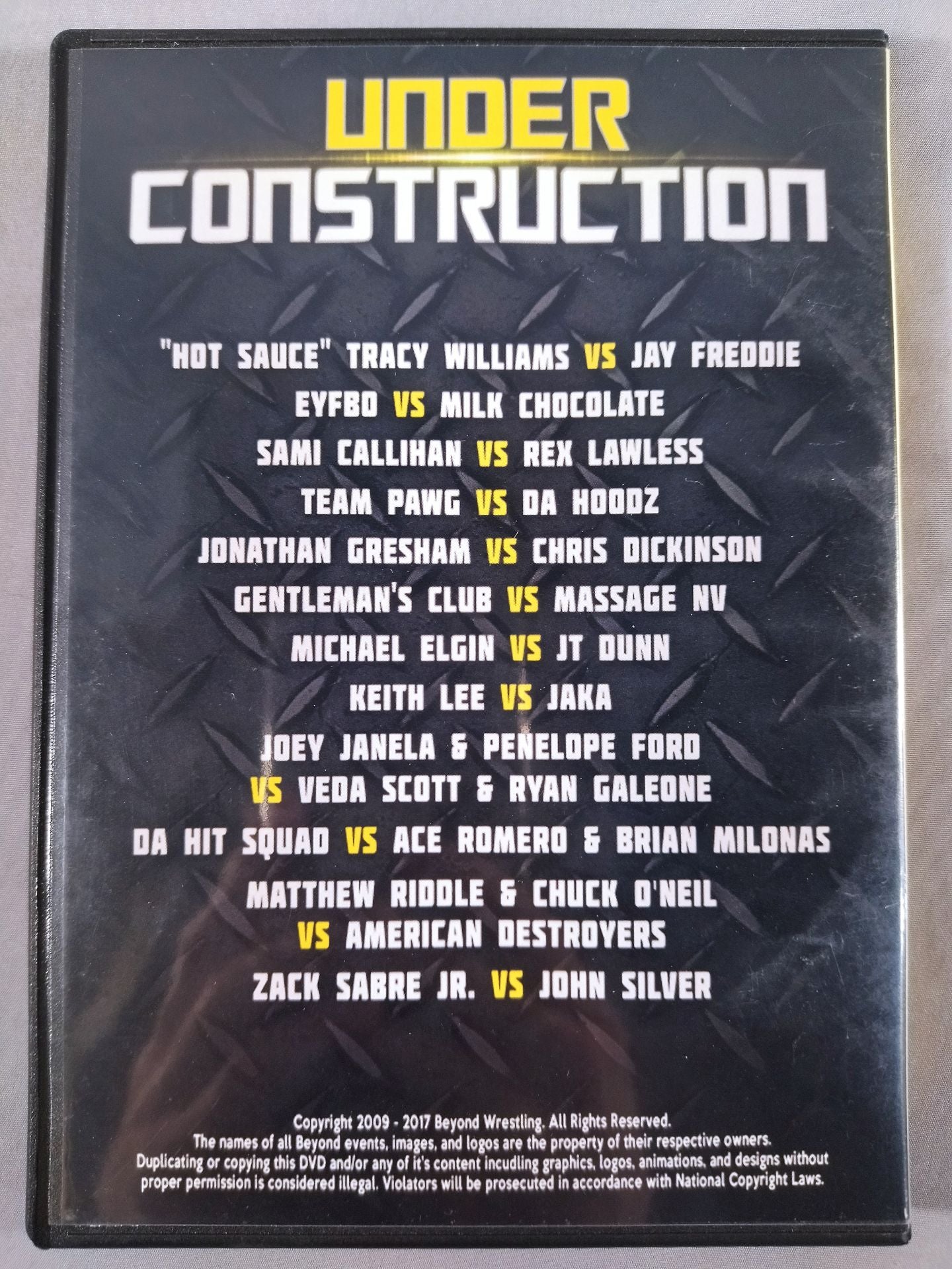 BEYOND WRESTLING UNDER CONSTRUCTION