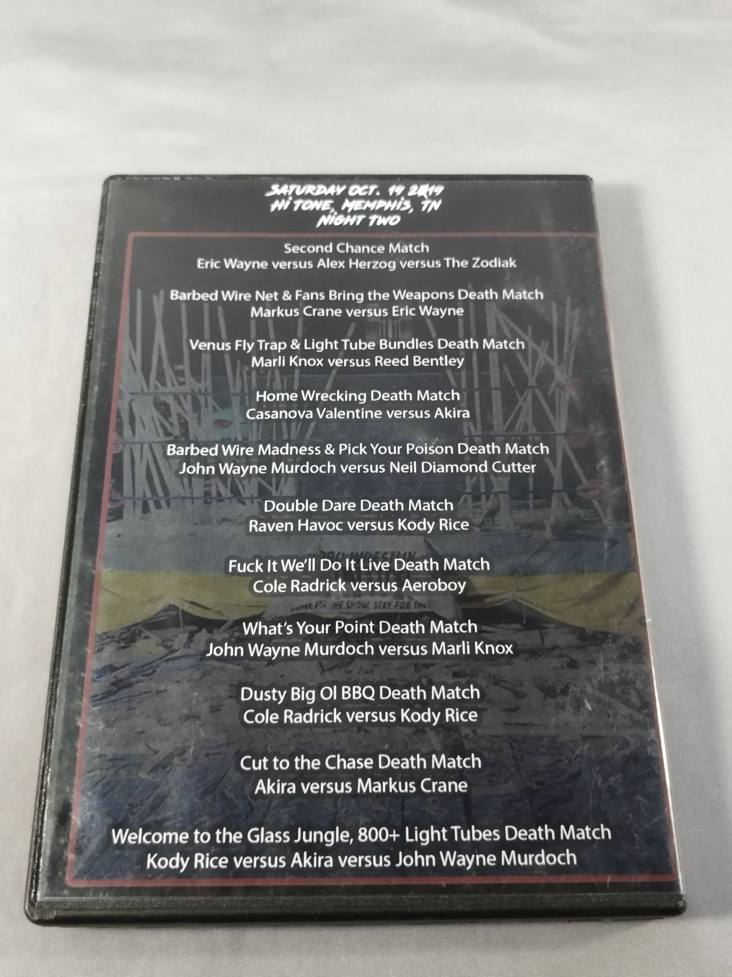 PRO WRESTLING TRAIN WRECK SOUTHERN SICKNESS 2019 NIGHT2