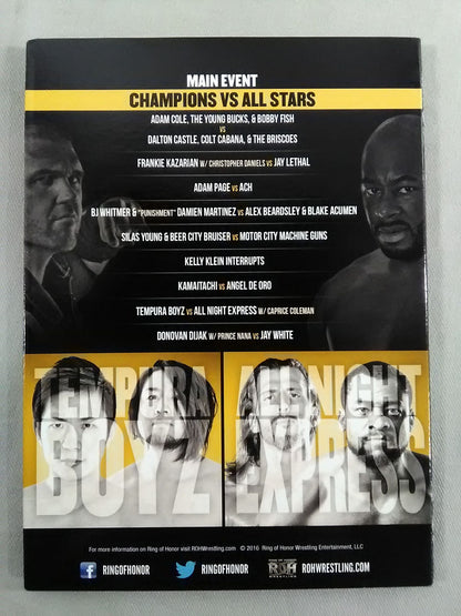ROH GLORY BY HONOR XV ★CHAMPIONSvsALL STARS★ OCTOBER 15TH 2016