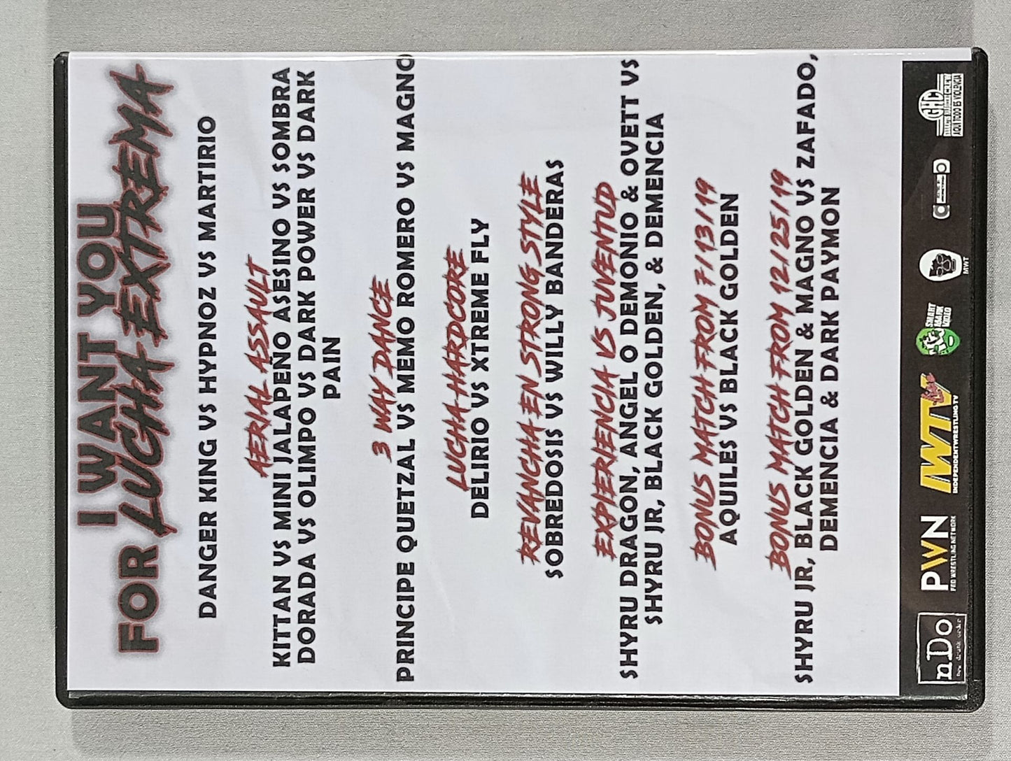 GHC I WANT YOU FOR LUCHA EXTREMA