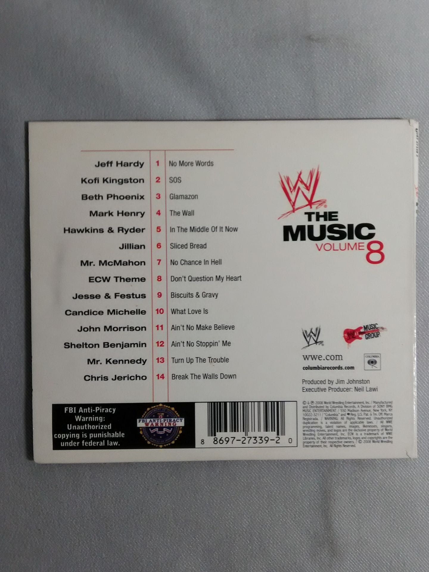 WWE THE MUSIC VOLUME 8 (Input Disc)