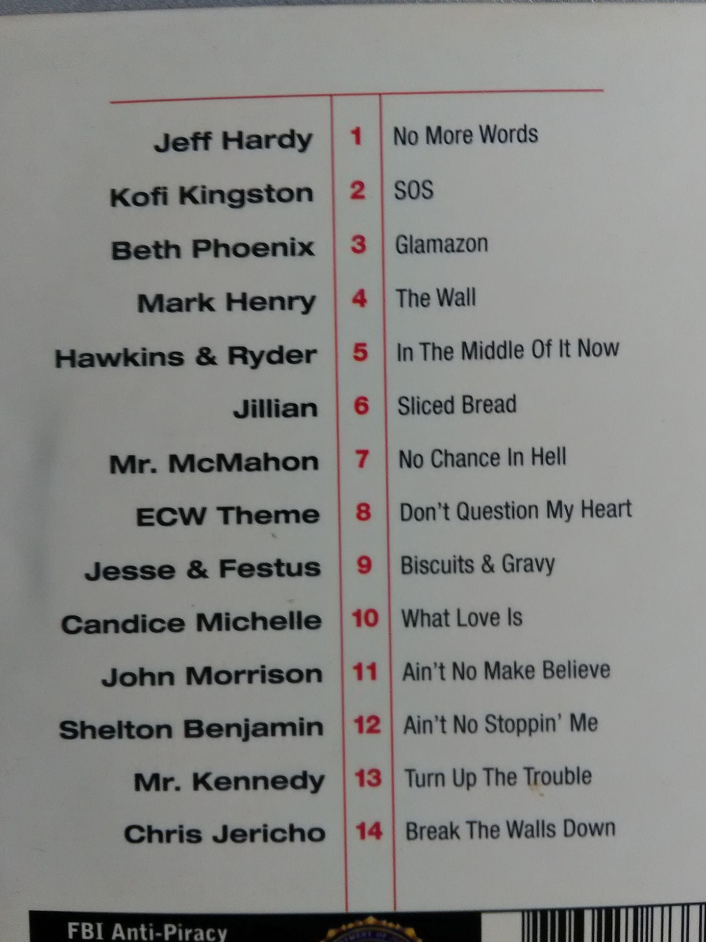 WWE THE MUSIC VOLUME 8 (Input Disc)