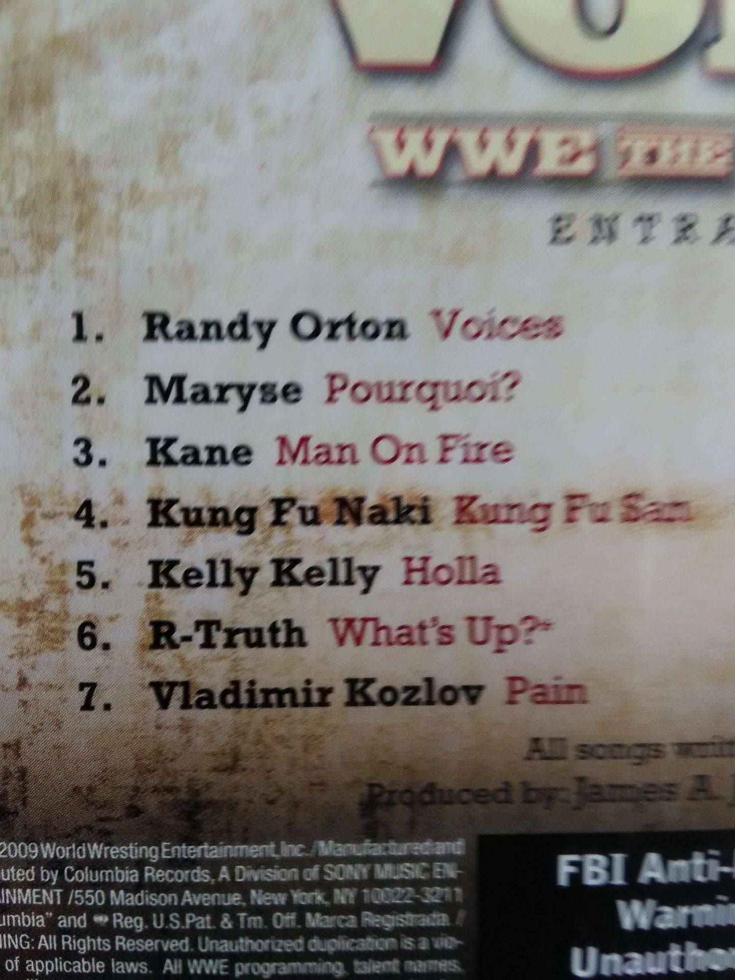 WWE THE MUSIC VOL.9 / VOICES (Input Disc)