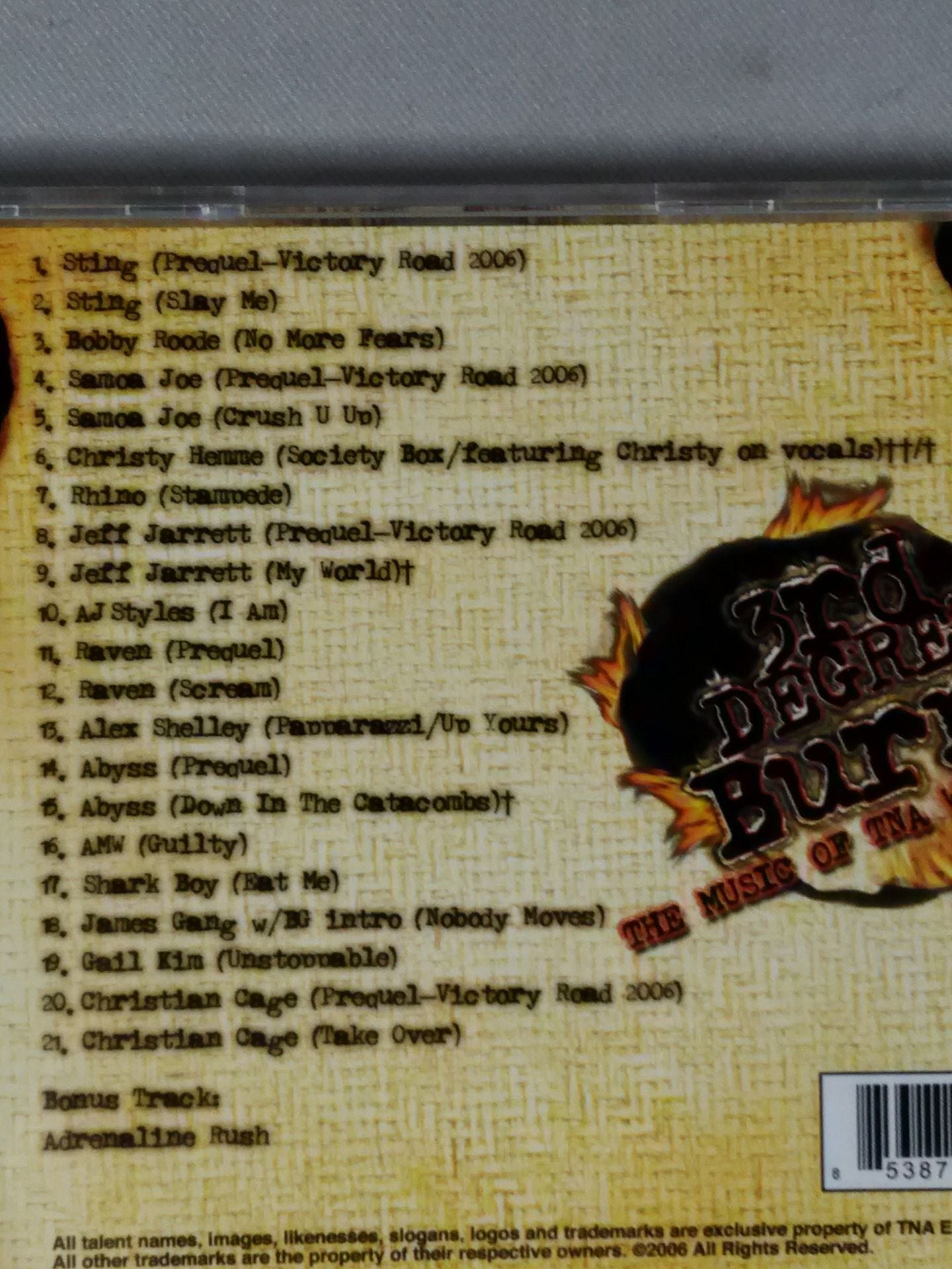 TNA 3rd DEGREE BURNS THE MUSIC OF TNA Vol.1