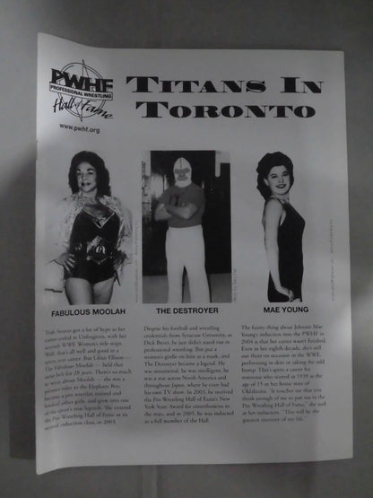 PWHF TITANS IN TORONTO 2006