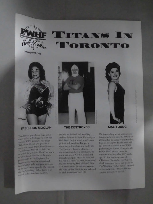PWHF TITANS IN TORONTO 2006