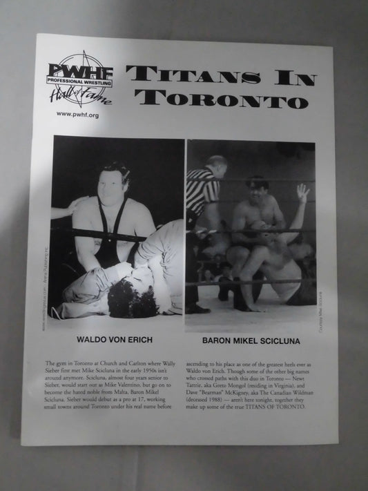 PWHF TITANS IN TORONTO 2005