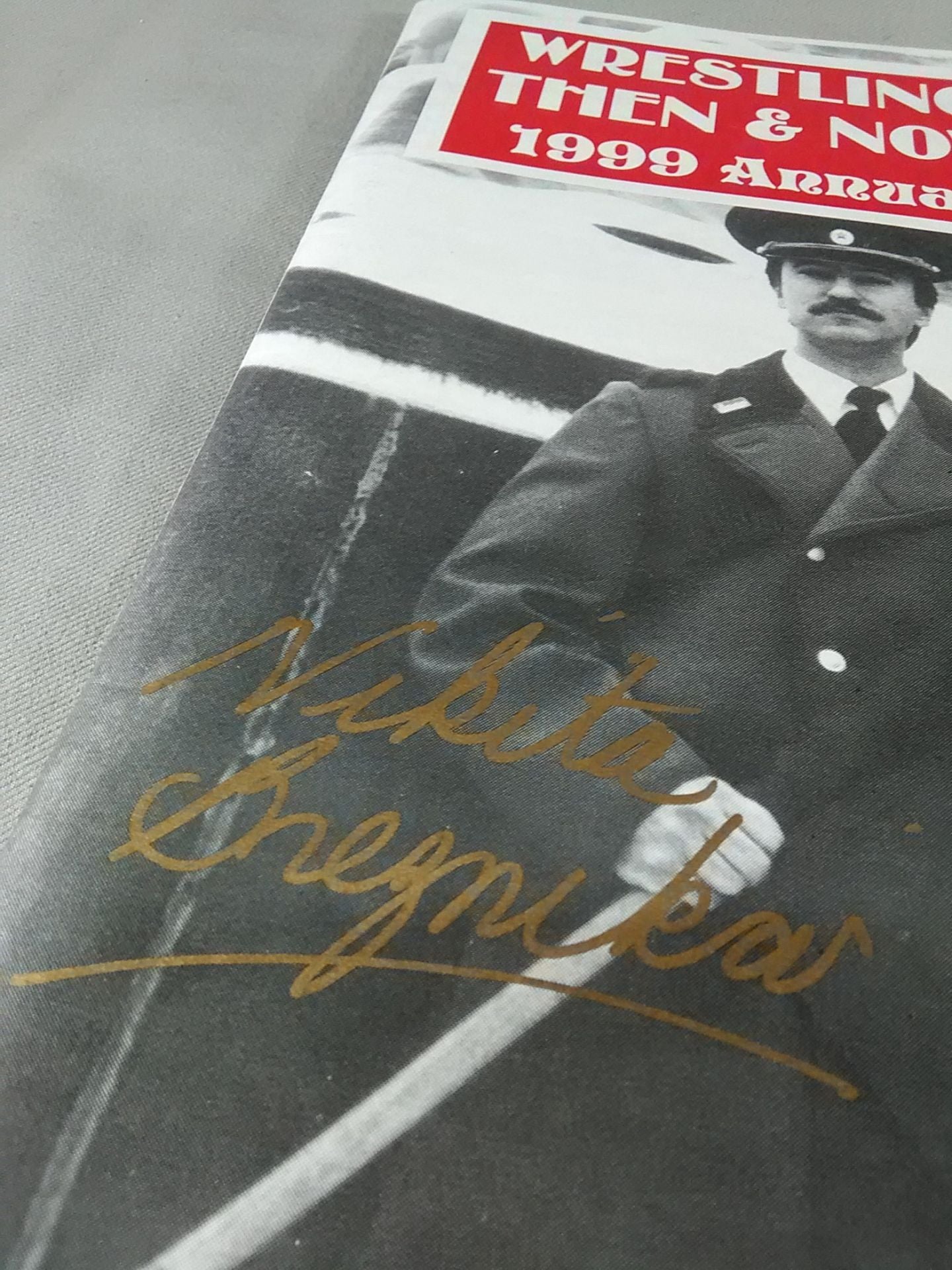 【2名hand signed autograph 】Wrestling THEN & NOW 1999 Annual
