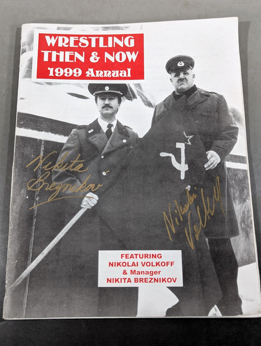 【2名hand signed autograph 】Wrestling THEN & NOW 1999 Annual