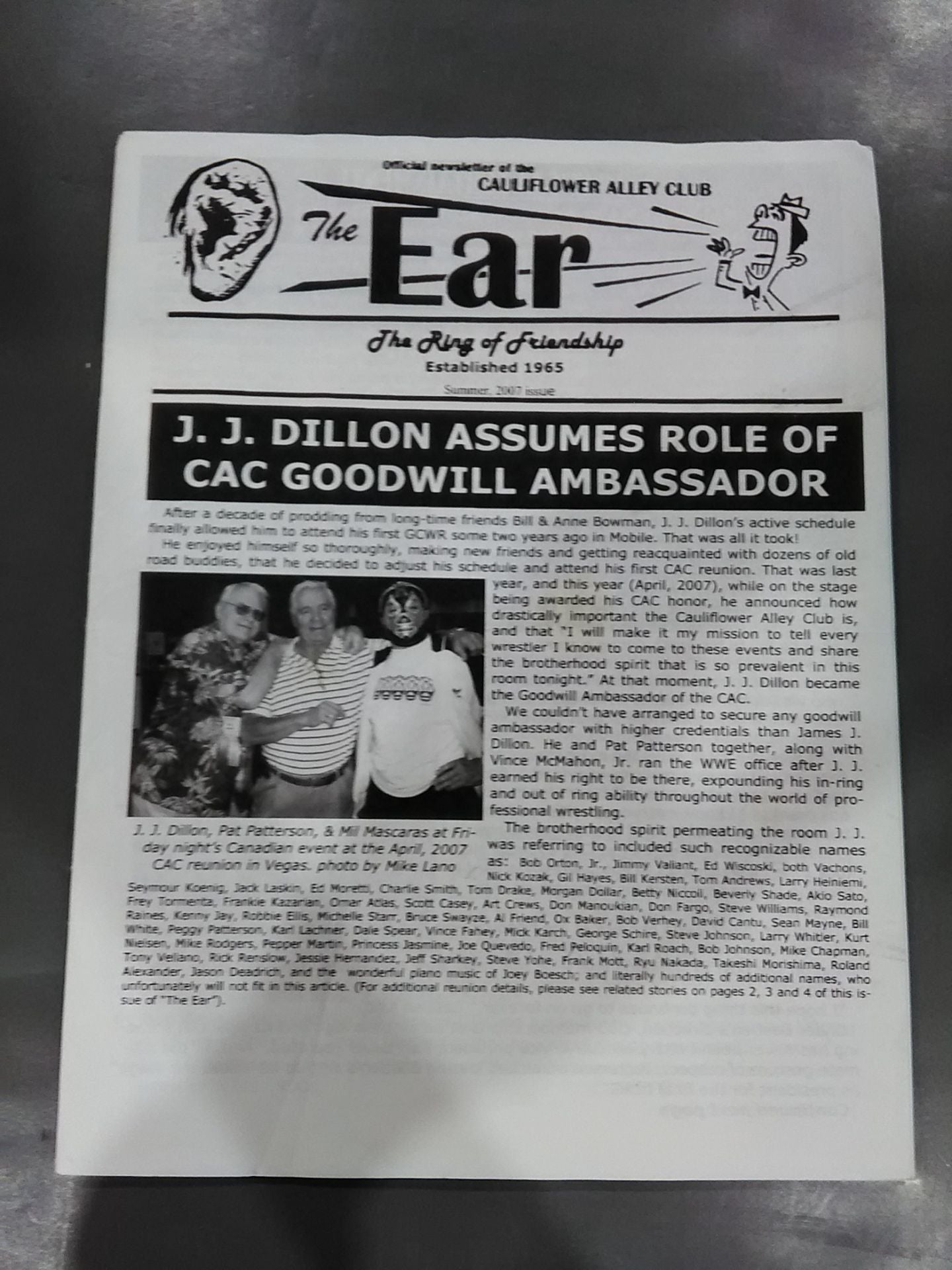 CAULIFLOWER ALLEY CLUB The Ear Summer 2007 issue