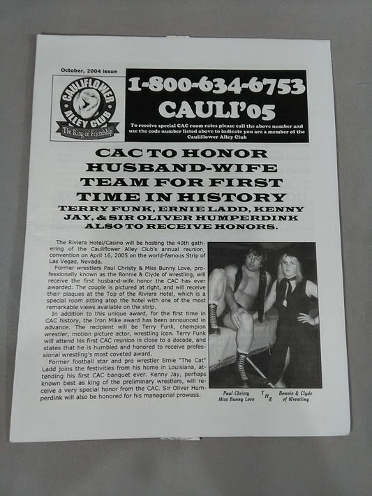 CAULIFLOWER ALLEY CLUB October 2004 issue