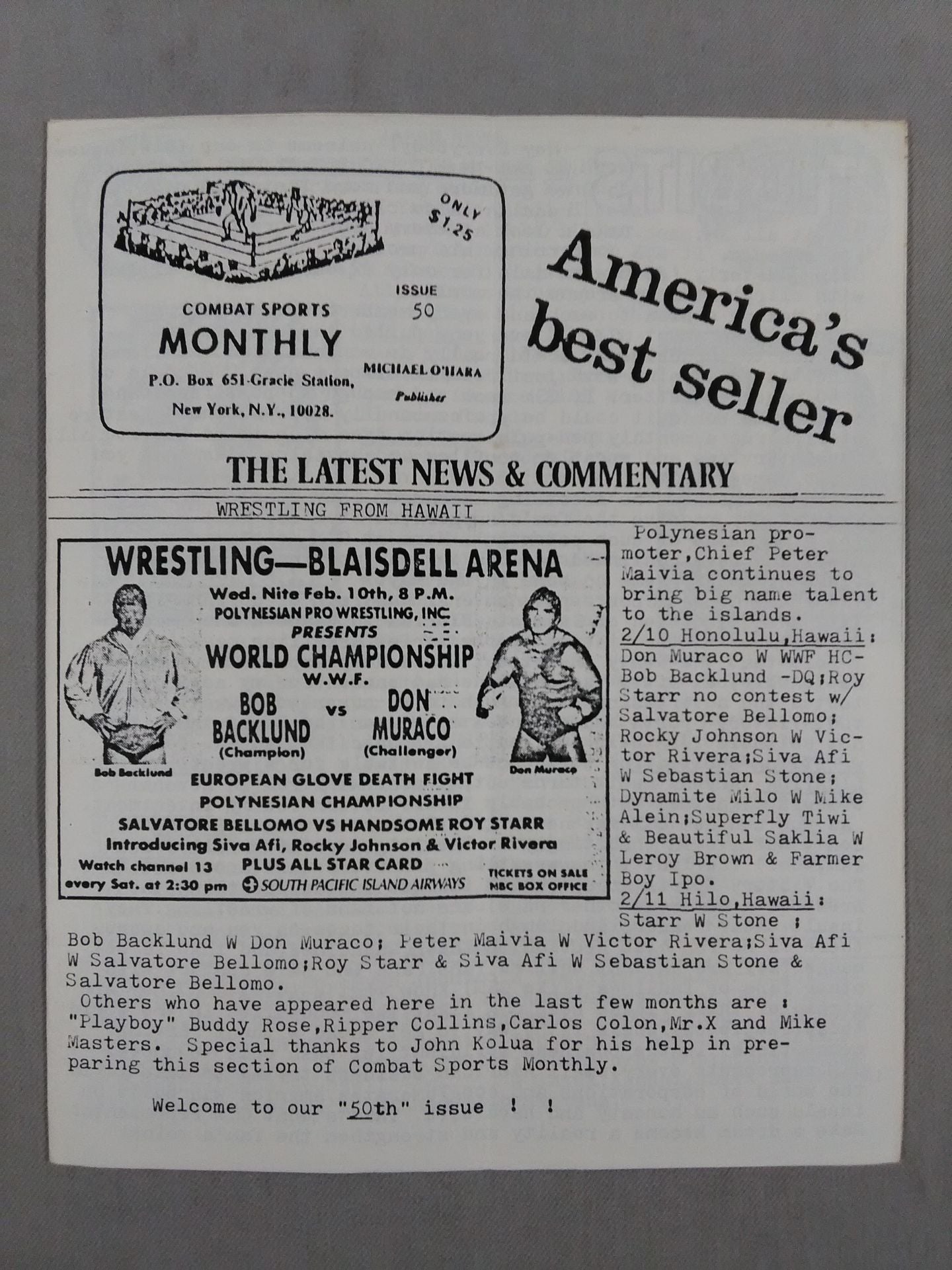 America’s best seller ISSUE 50